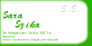 sara szika business card